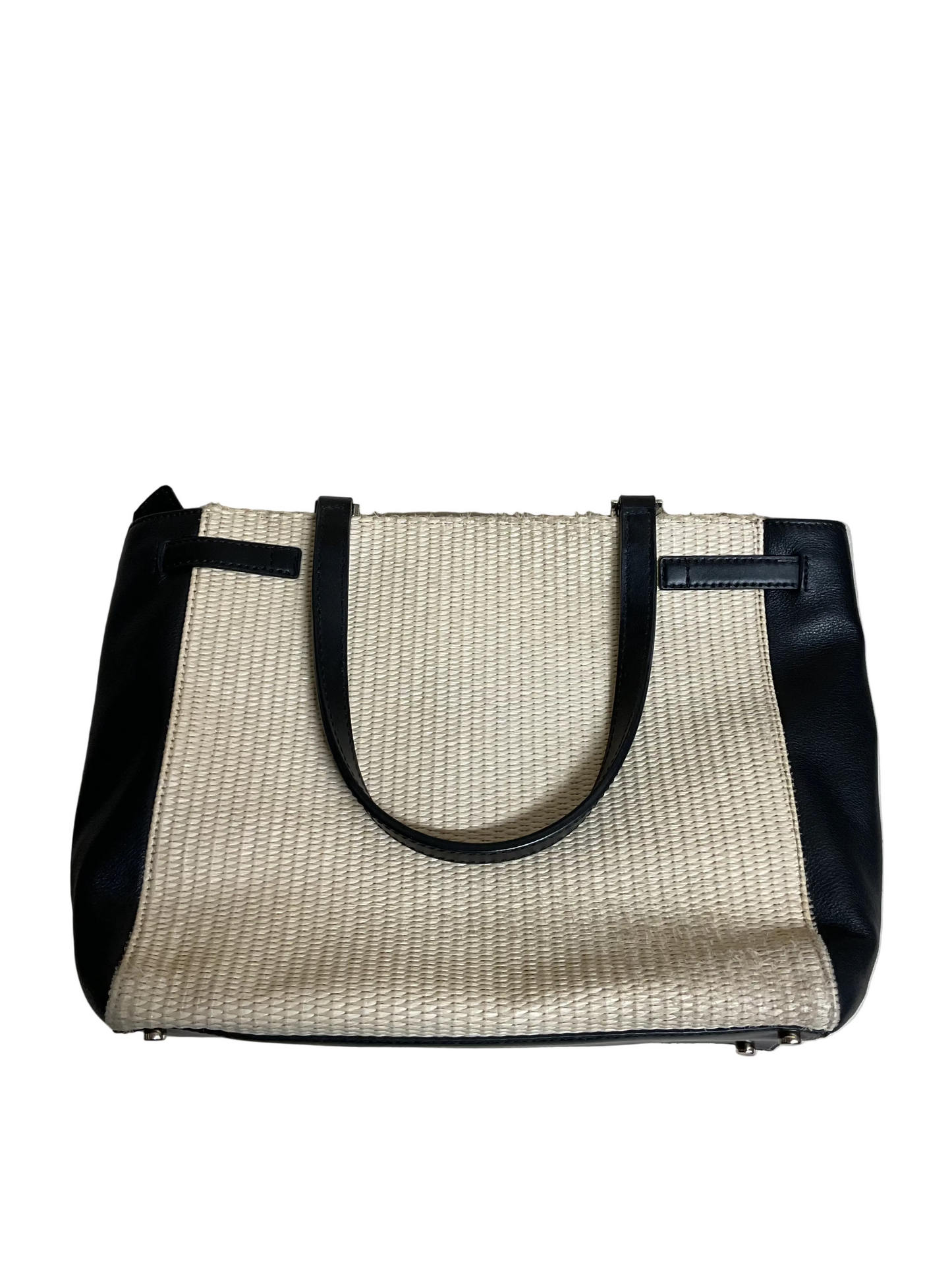 Handbag Designer By Kate Spade In Black & Tan, Size:Large