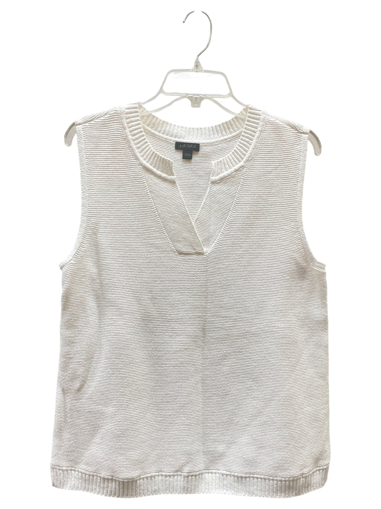 Vest Sweater By J. Jill In White, Size:L