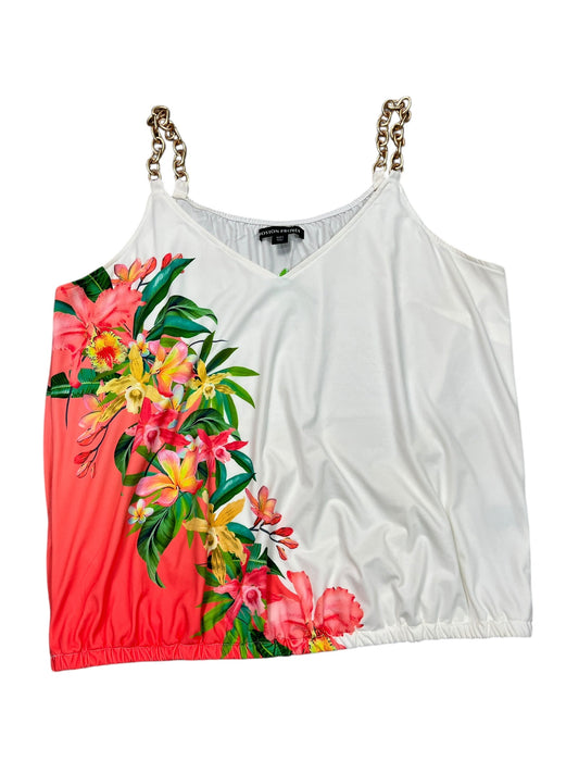 Tank Top By Boston Proper In Tropical Print, Size:L