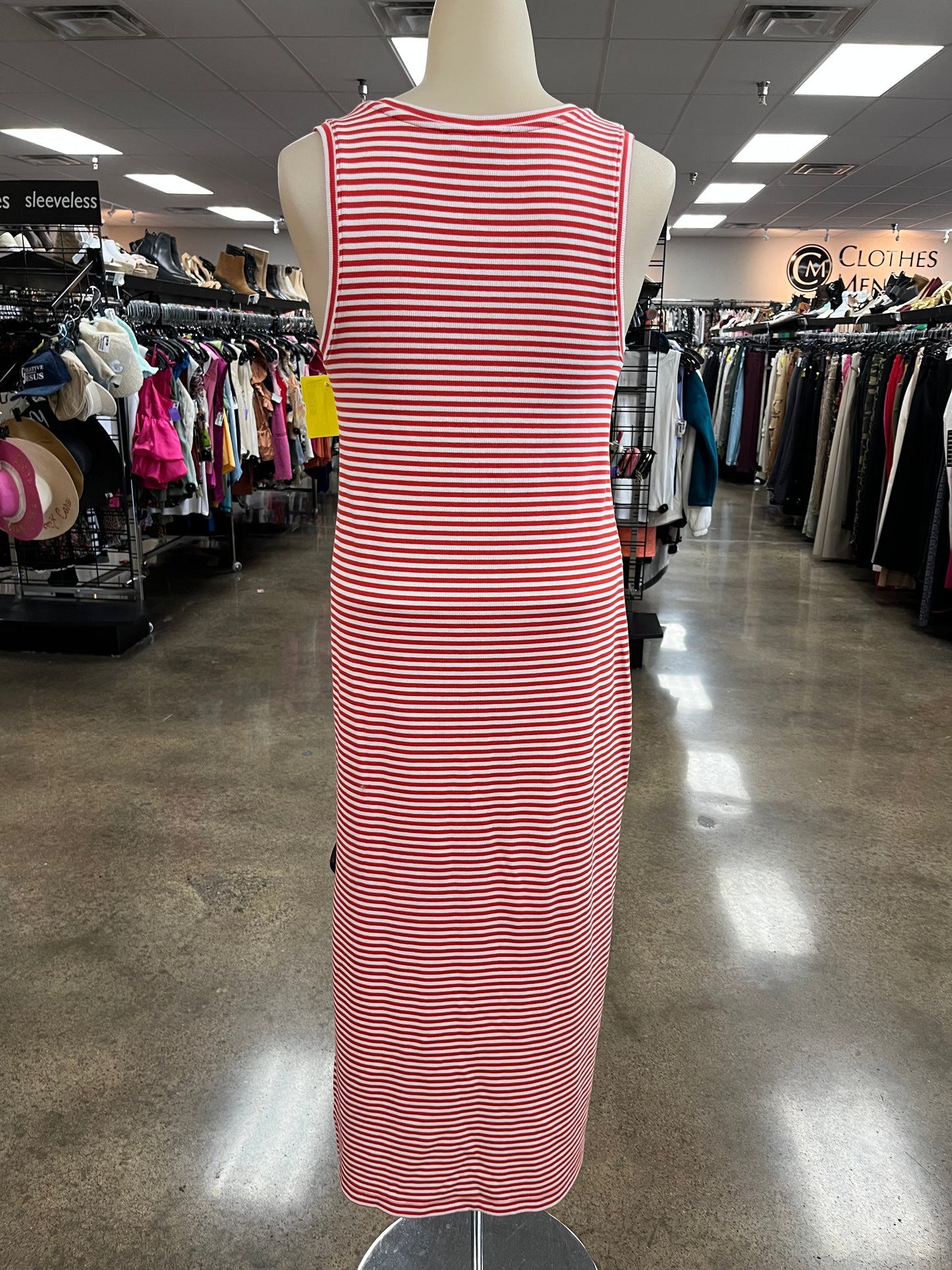 Dress Casual Maxi By Loft In Red & White, Size:M