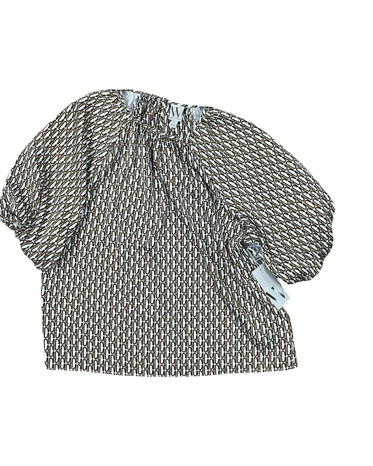 Top Ss By Worthington In Brown & Cream, Size:L
