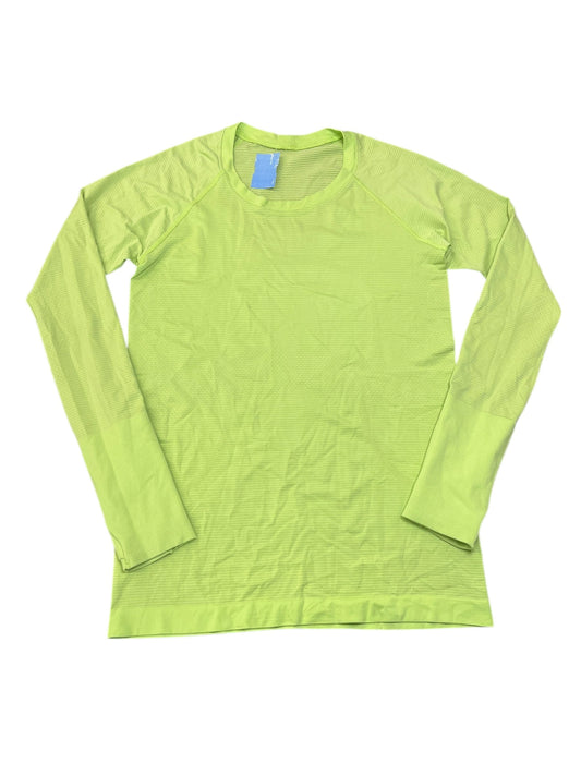 Athletic Top Ls Crewneck By Lululemon In Yellow, Size:M