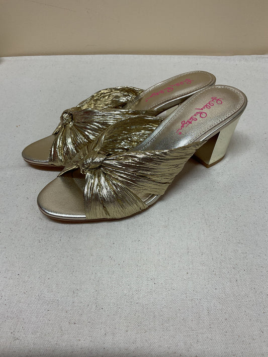 Shoes Designer By Lilly Pulitzer In Gold, Size:6
