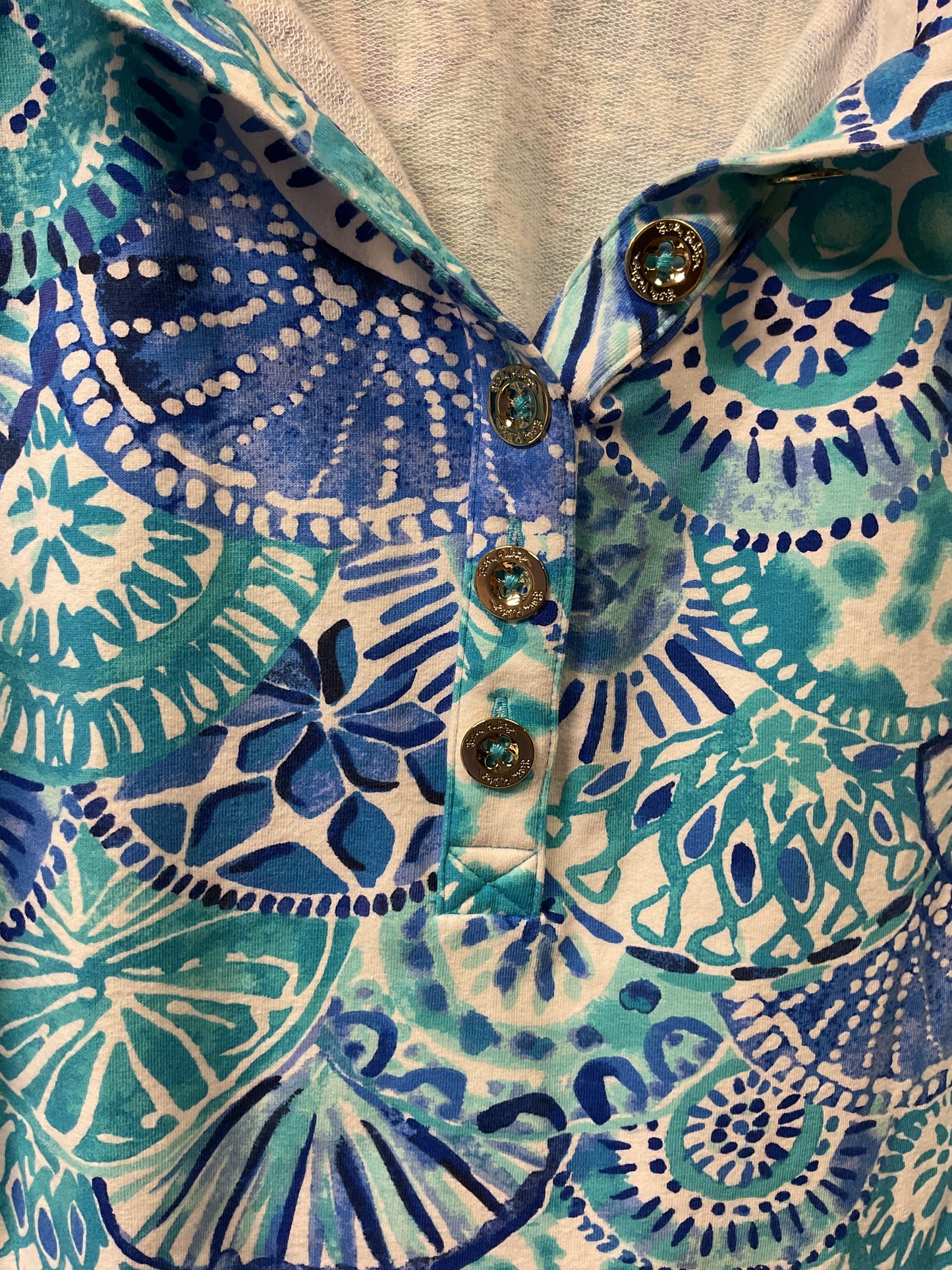 Tunic Designer By Lilly Pulitzer In Blue & White, Size:M