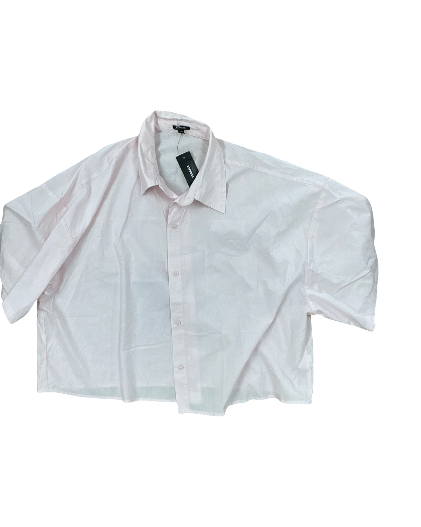 Blouse Ss By Express In Pink, Size:L