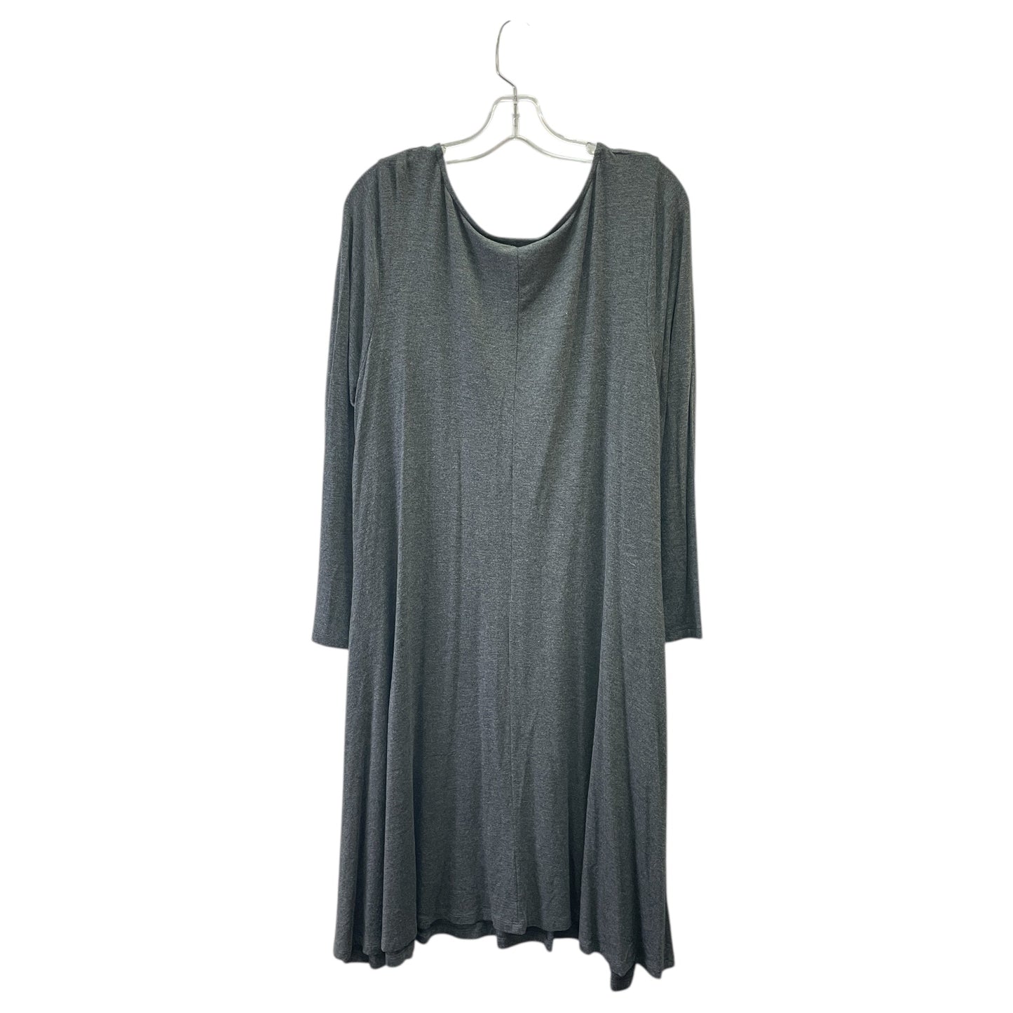 Dress Casual Short By Nina Leonard In Grey, Size:1X