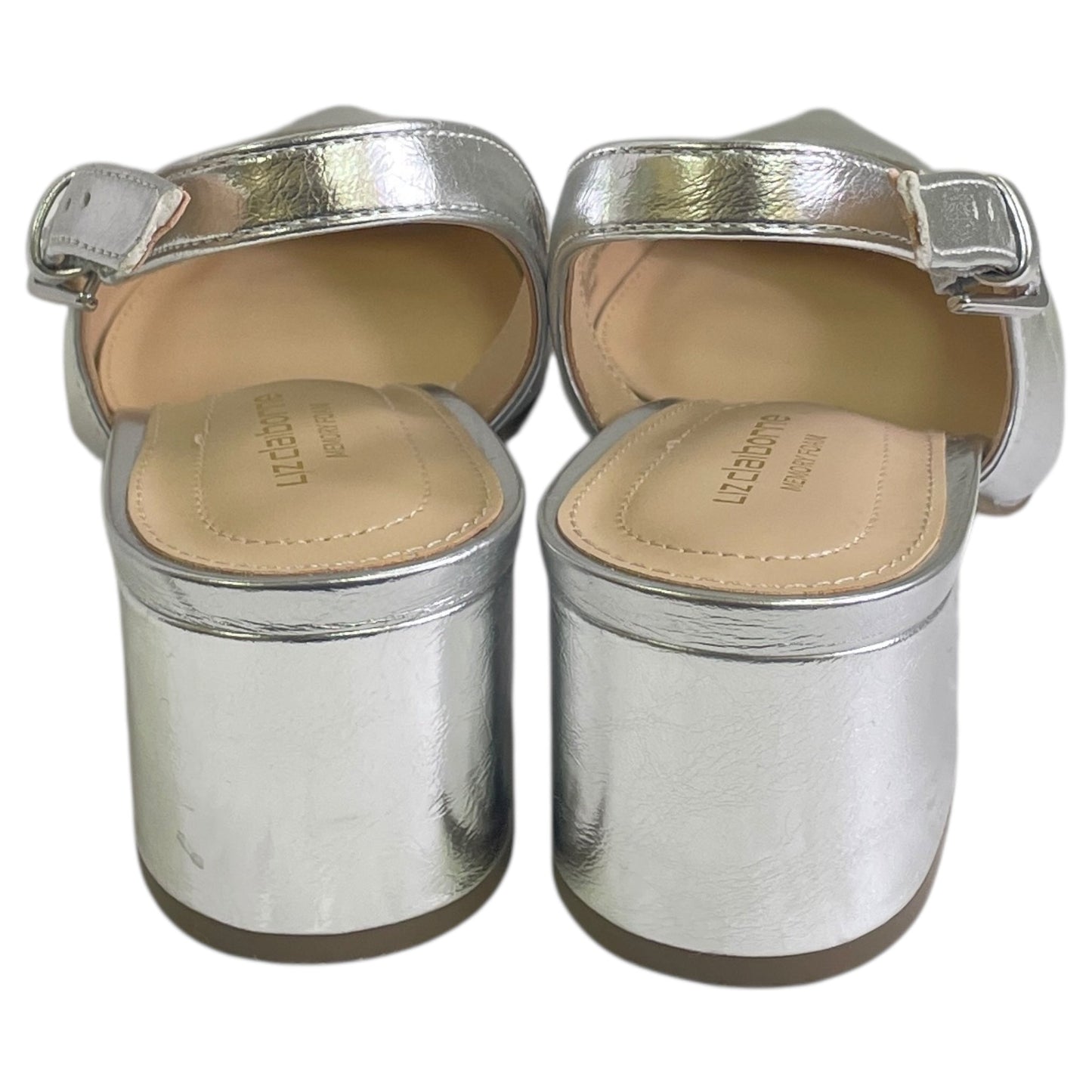 Shoes Heels Kitten By Liz Claiborne In Silver, Size:7.5