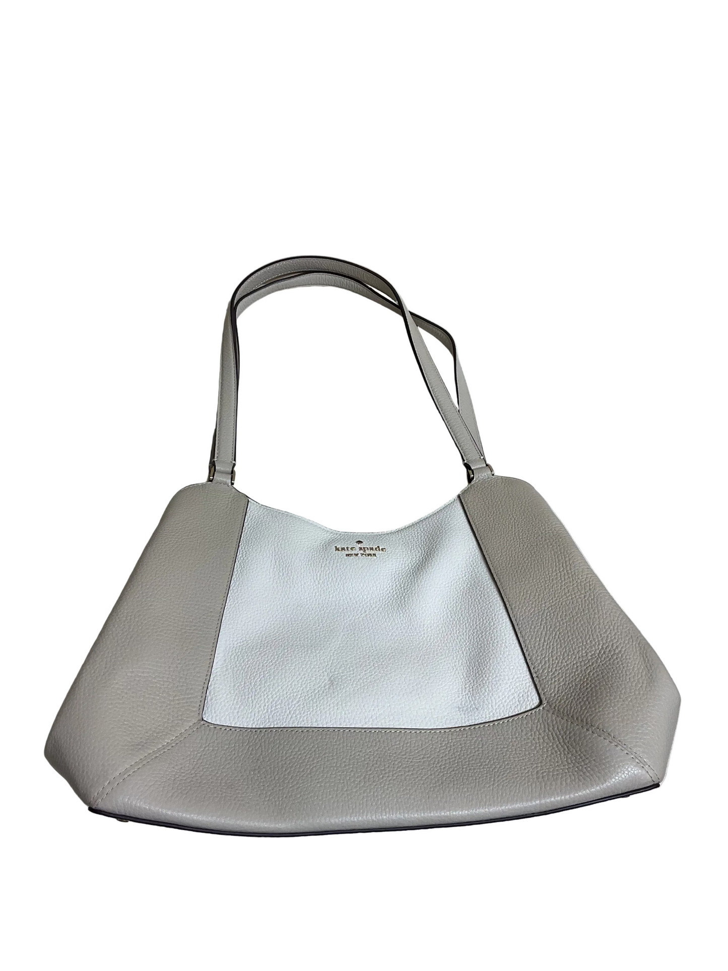 Handbag Designer By Kate Spade In Cream & Tan, Size:Medium