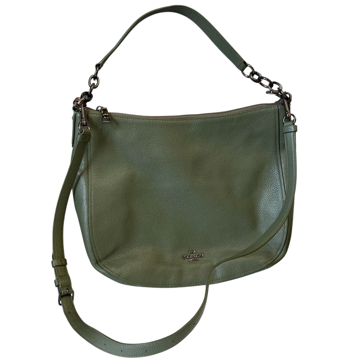 Handbag Designer By Coach In Green, Size:Large