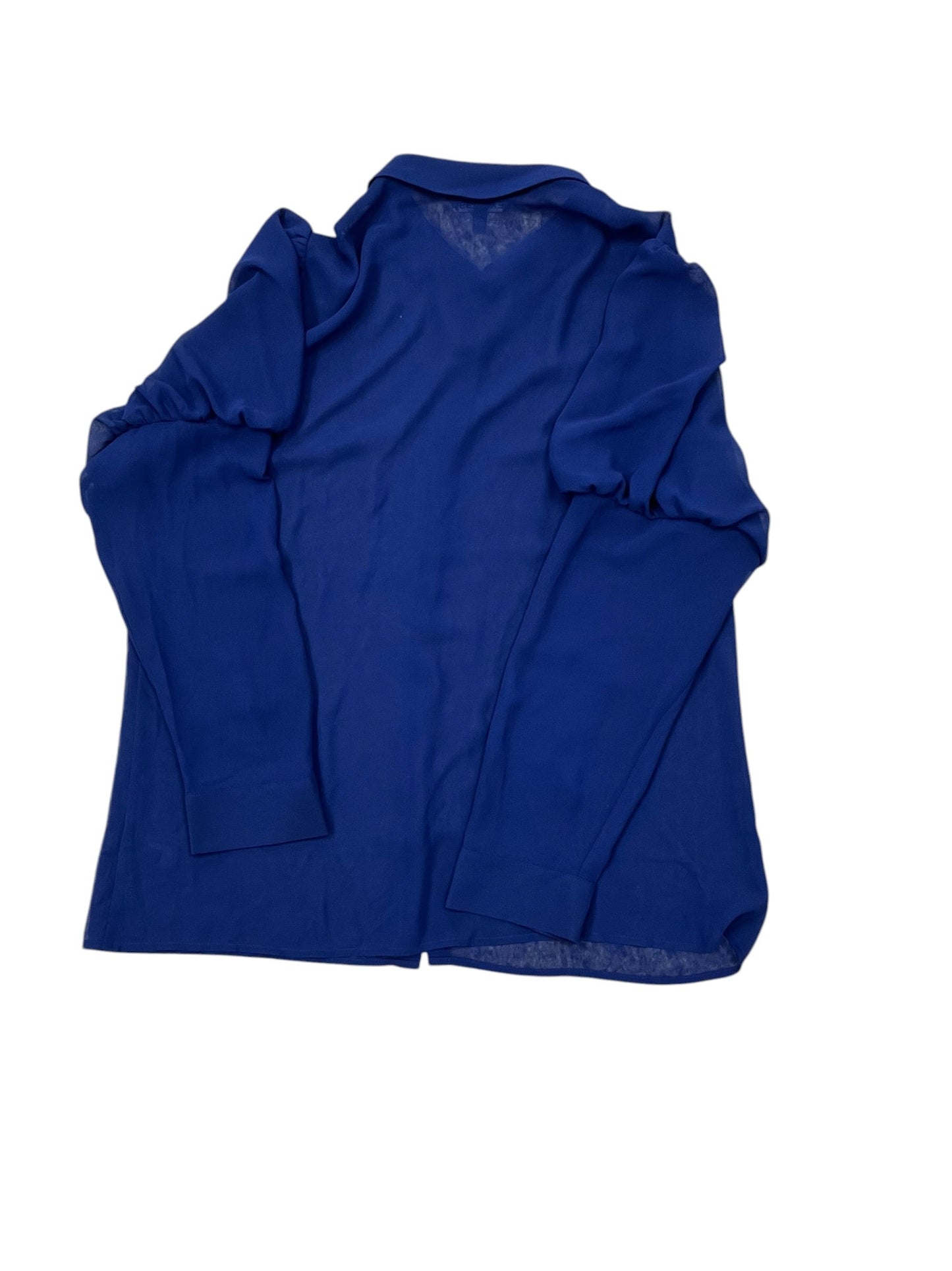 Blouse Ls By Express In Blue, Size:L