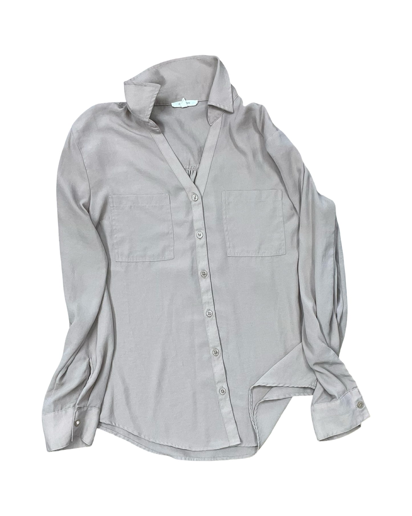 Blouse Ls By Maurices In Tan, Size:M