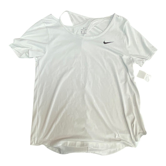 Athletic Top Ss By Nike In White, Size:M