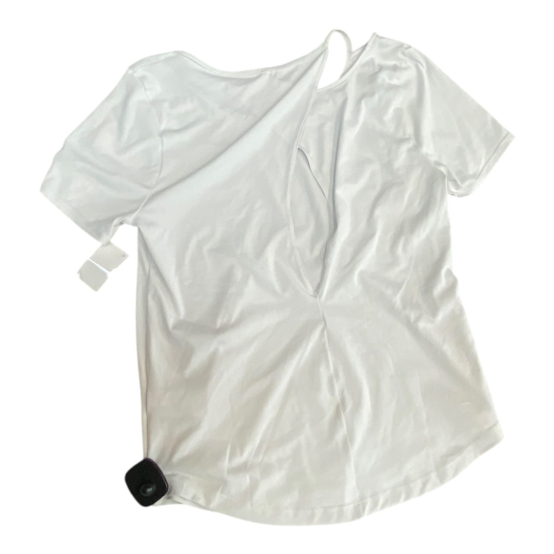 Athletic Top Ss By Nike In White, Size:M