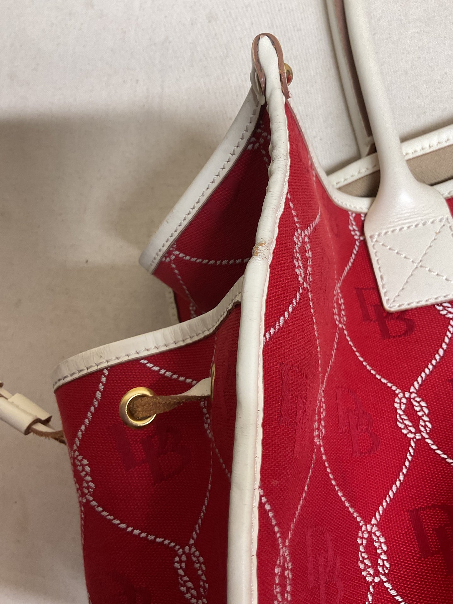 Handbag Designer By Dooney And Bourke In Red, Size:Large