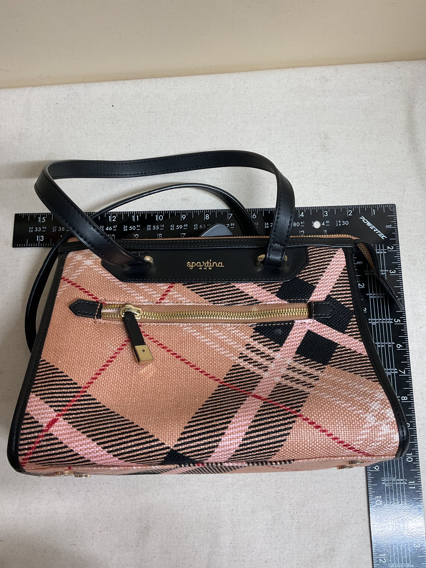 Handbag Designer By Spartina In Black & Pink, Size:Medium