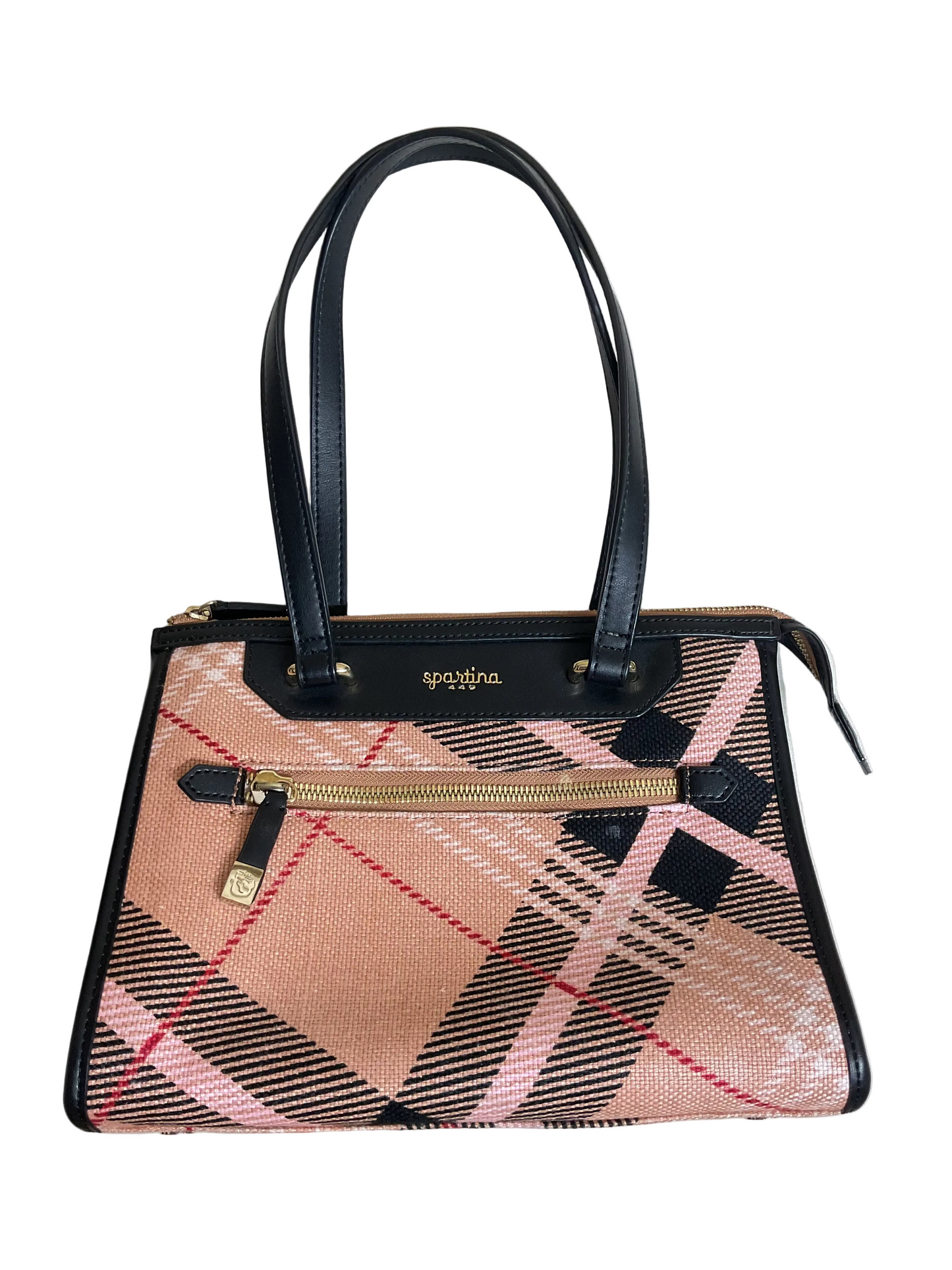 Handbag Designer By Spartina In Black & Pink, Size:Medium