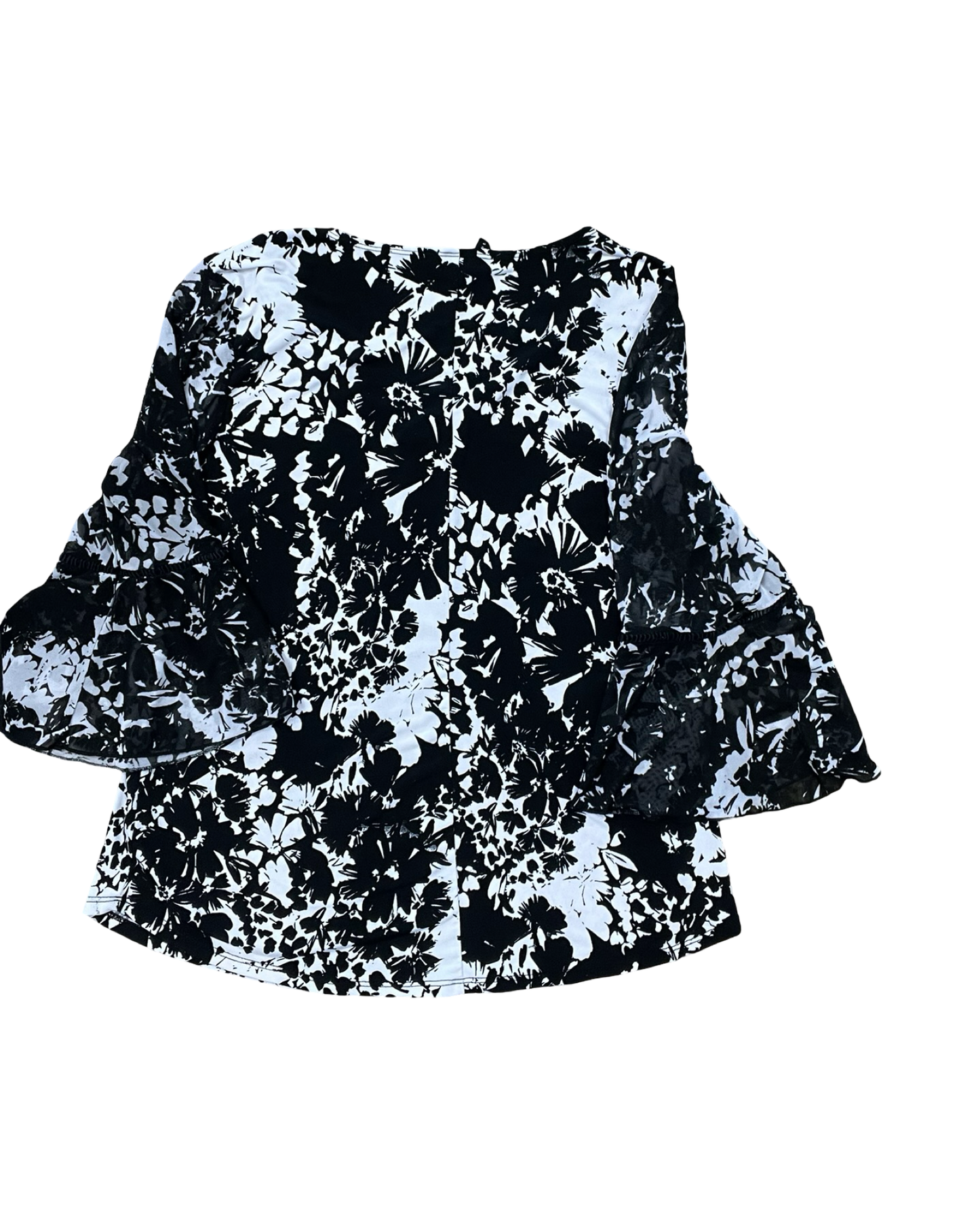 Top Ls By Clothes Mentor In Black & White, Size:Xl