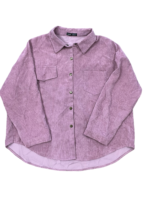 Jacket Shirt By Shein In Pink, Size:L