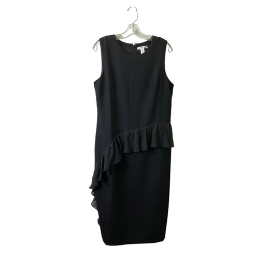 Dress Casual Midi By London Times In Black, Size:16