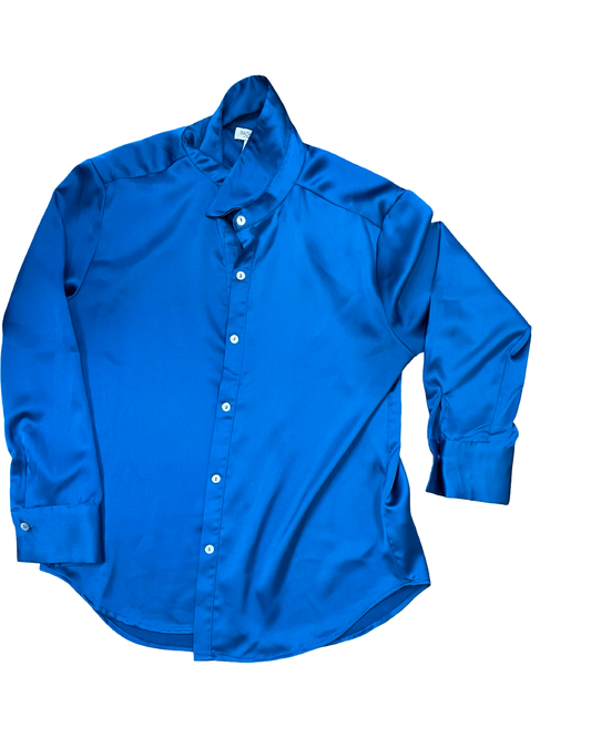 Blouse Ls By Rachel Zoe In Blue, Size:L