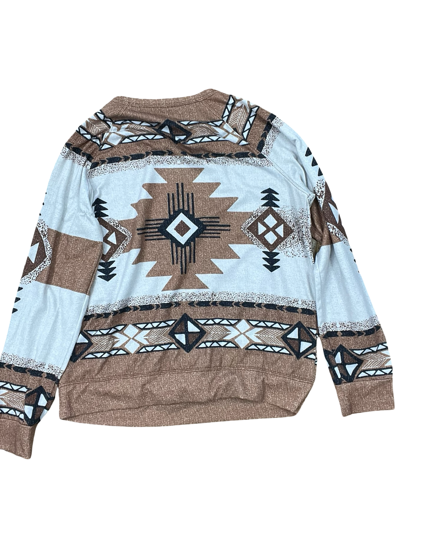 Top Ls By Clothes Mentor In Brown & White, Size:L