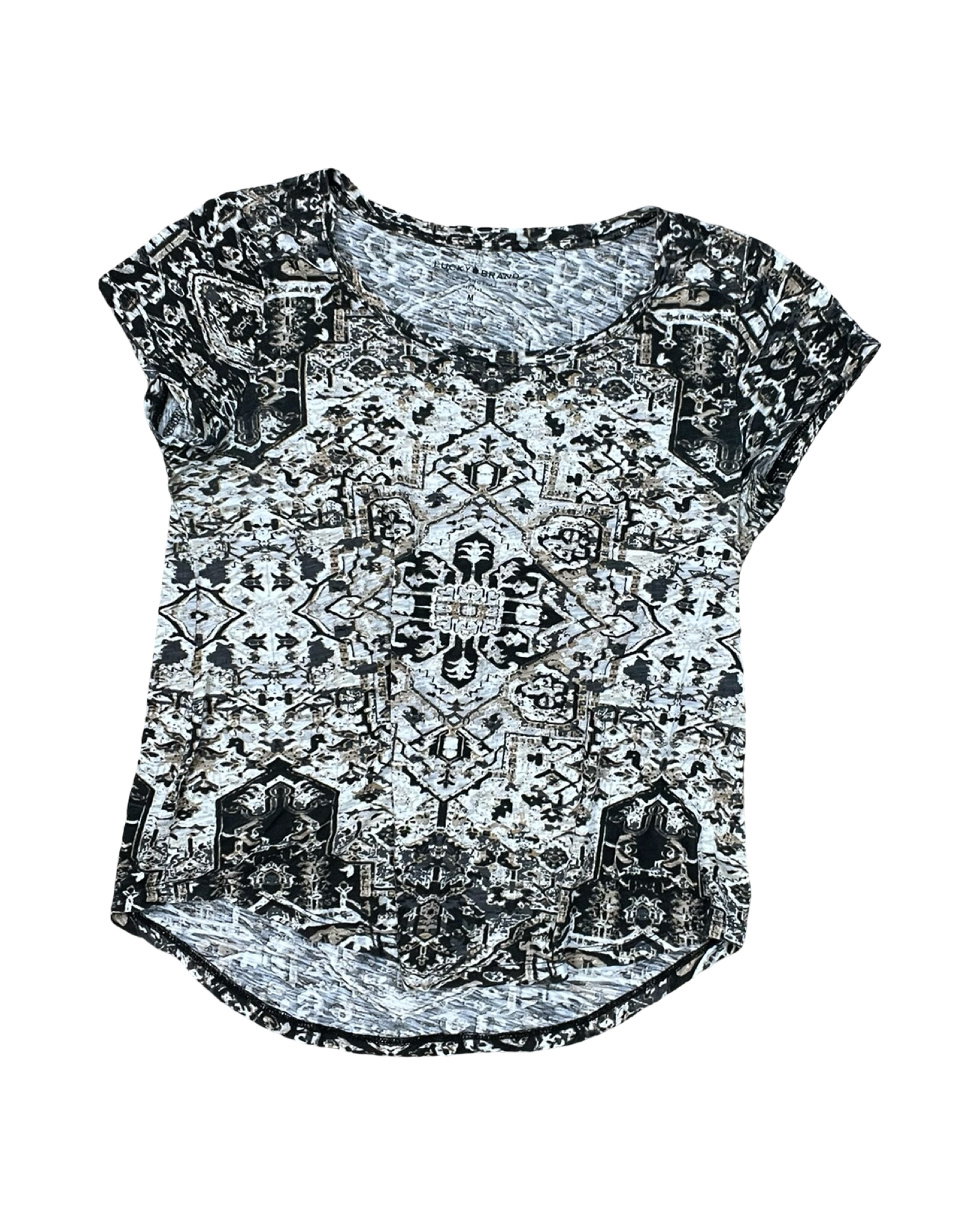 Top Ss By Lucky Brand In Black & Cream, Size:M
