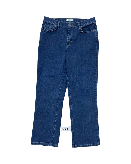 Jeans Straight By Lee In Blue Denim, Size:12P