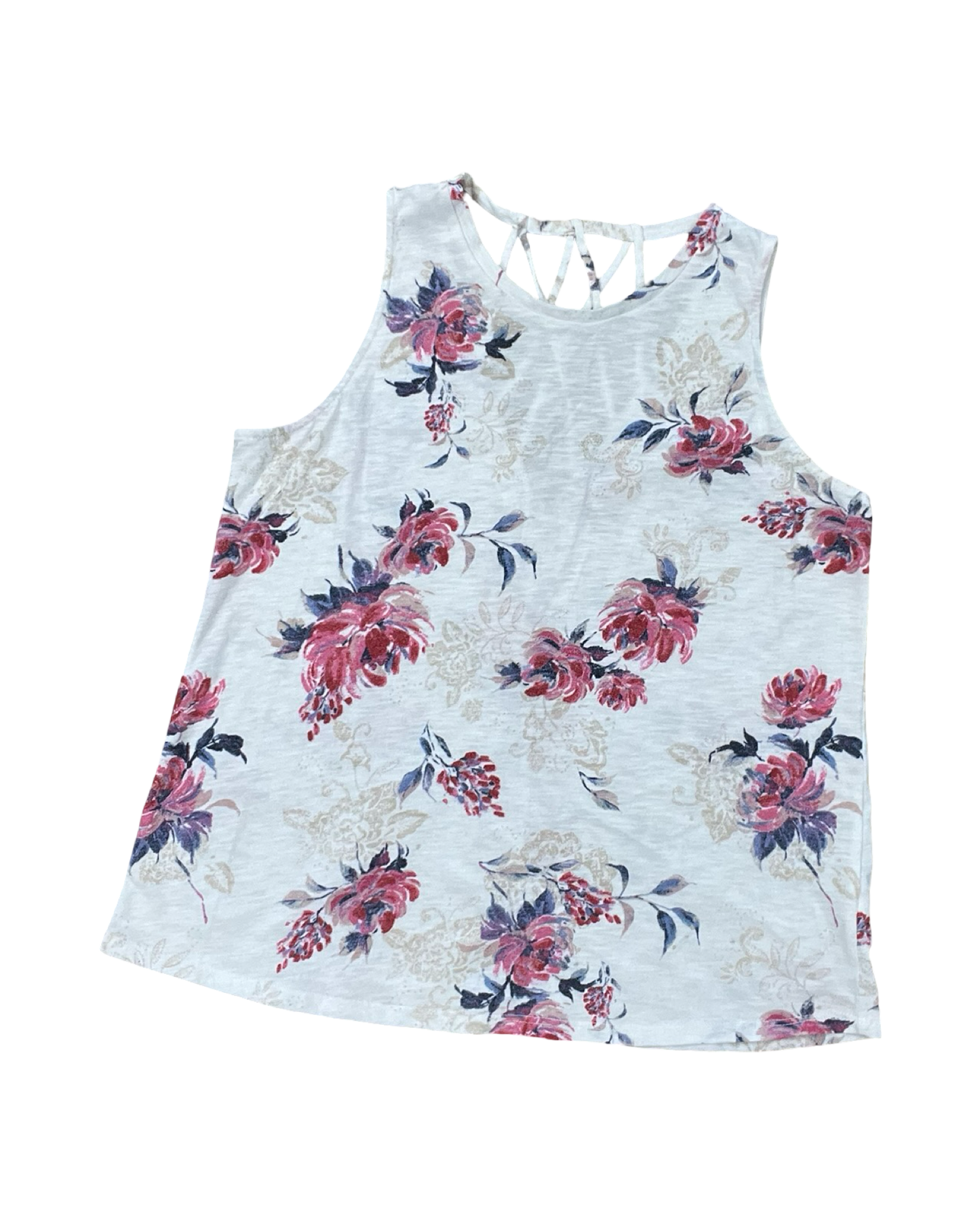 Top Sleeveless By Maurices In Floral Print, Size:L