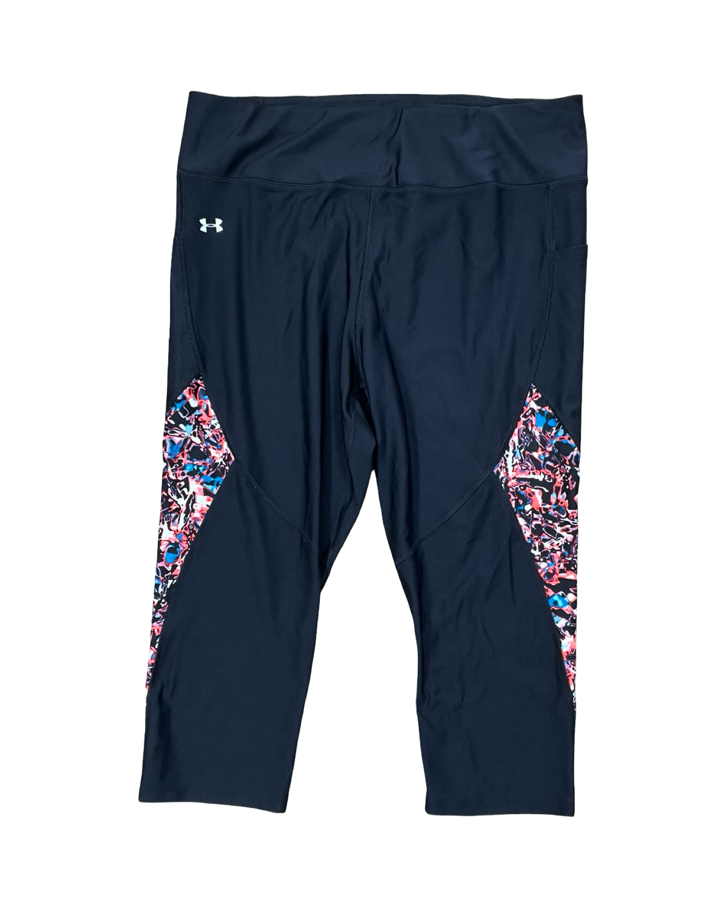 Athletic Leggings Capris By Under Armour In Black, Size:2X