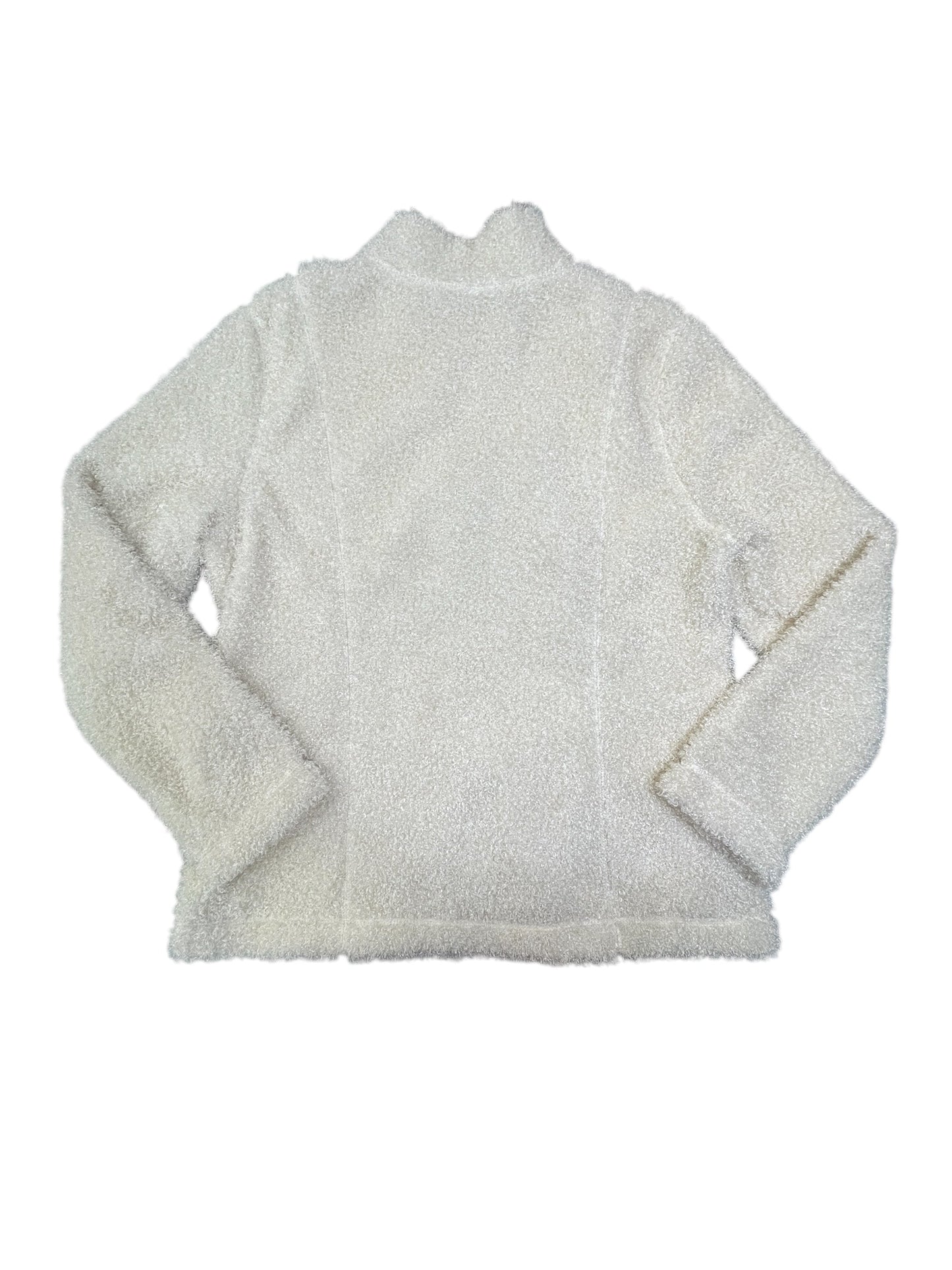 Jacket Faux Fur & Sherpa By J. Jill In Cream, Size:M