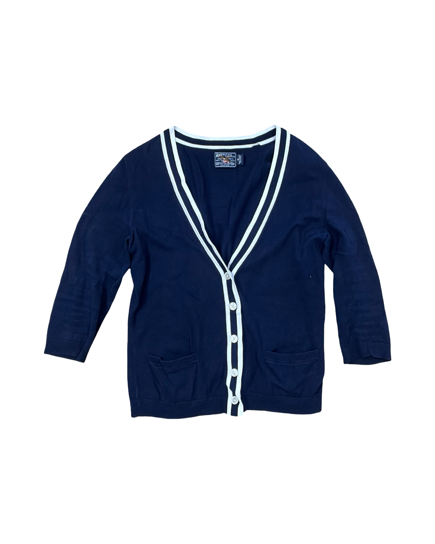 Cardigan By American Living In Blue, Size:M