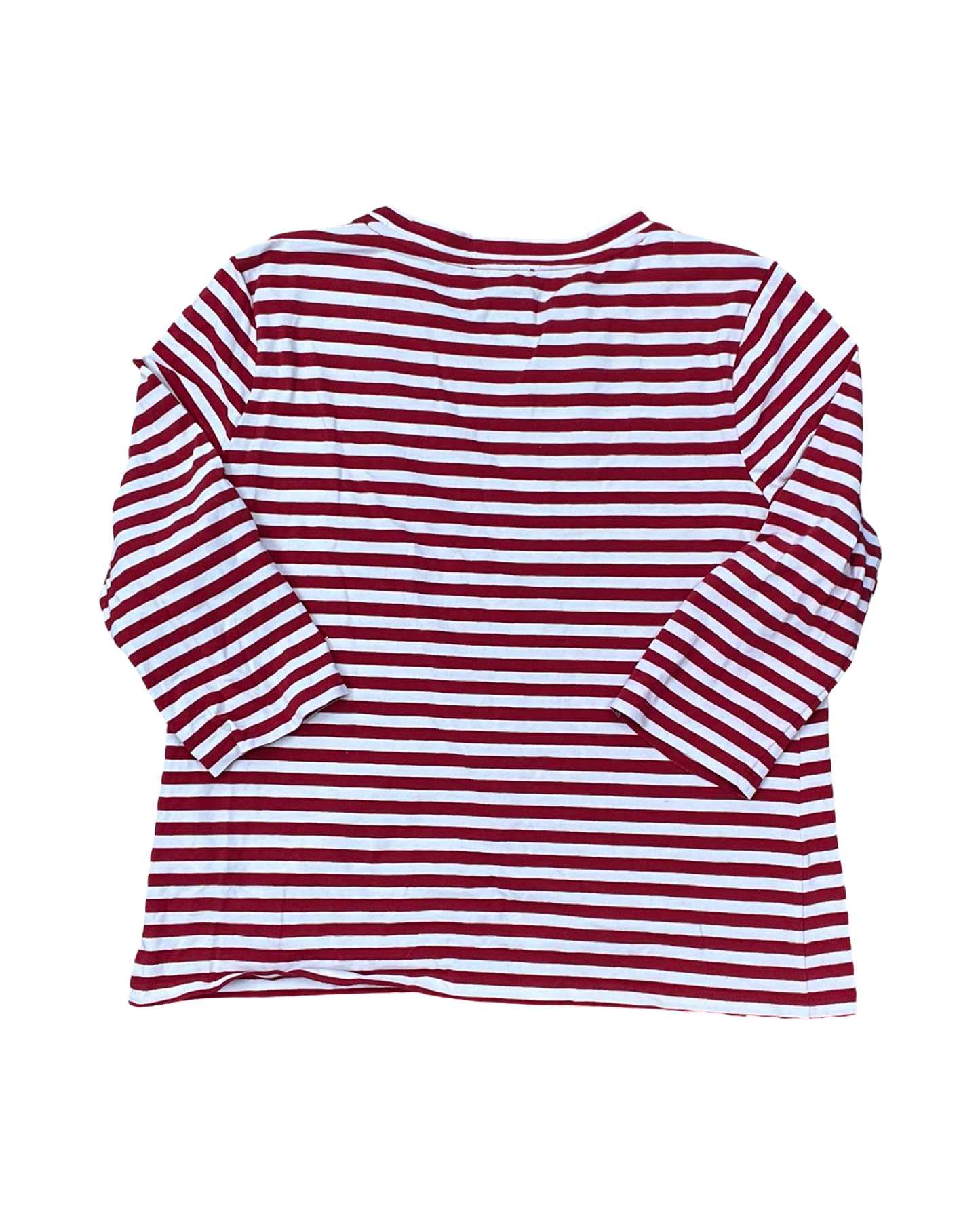 Top 3/4 Sleeve By Tommy Hilfiger In Red & White, Size:L