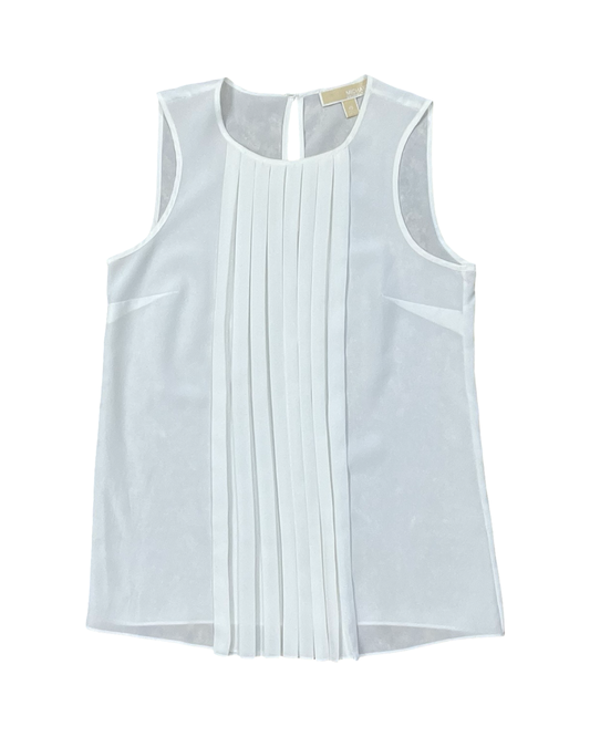 Top Sleeveless By Michael By Michael Kors In White, Size:Xs