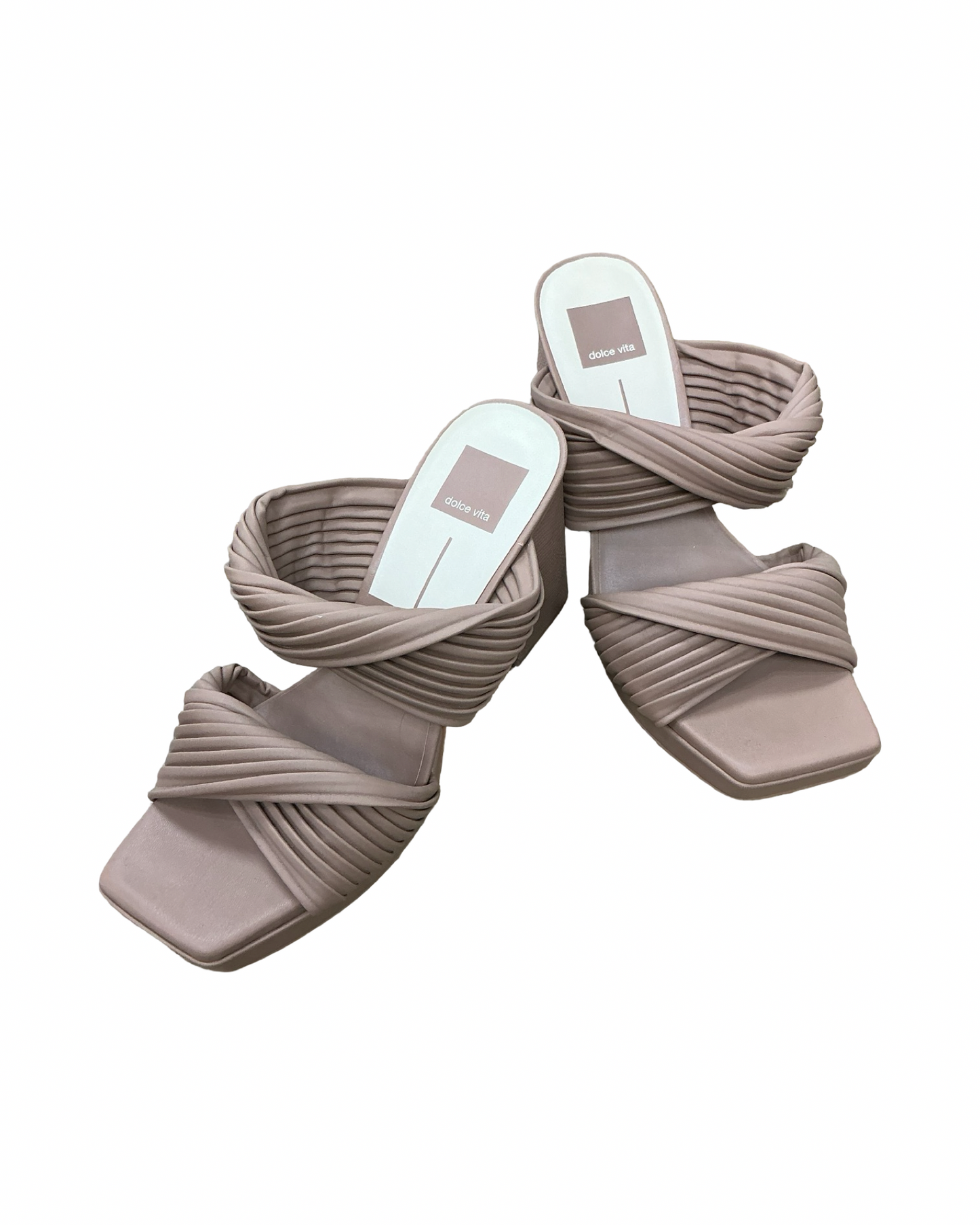 Sandals Heels Block By Dolce Vita In Tan, Size:9.5