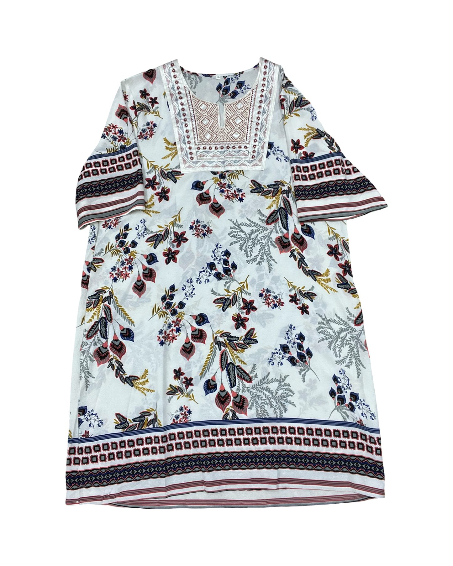 Dress Casual Midi By Clothes Mentor In White, Size:1X