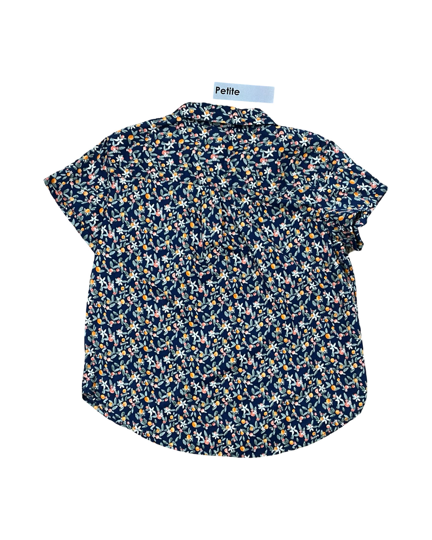 Blouse Ss By St Johns Bay In Navy, Size:Lp