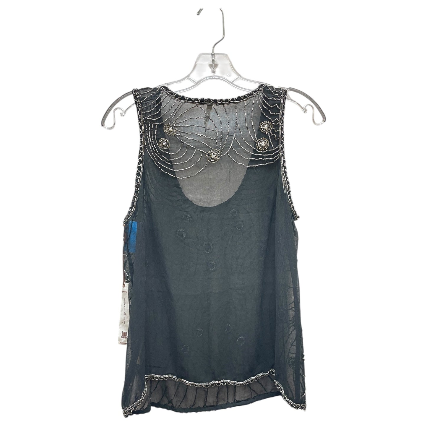 Top Sleeveless By Willow & Clay In Black, Size:L