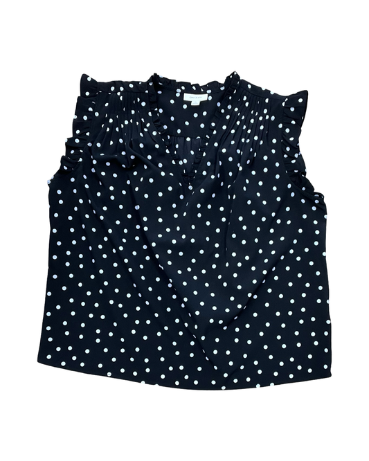 Top Sleeveless By On 34Th In Black & White, Size:Xl
