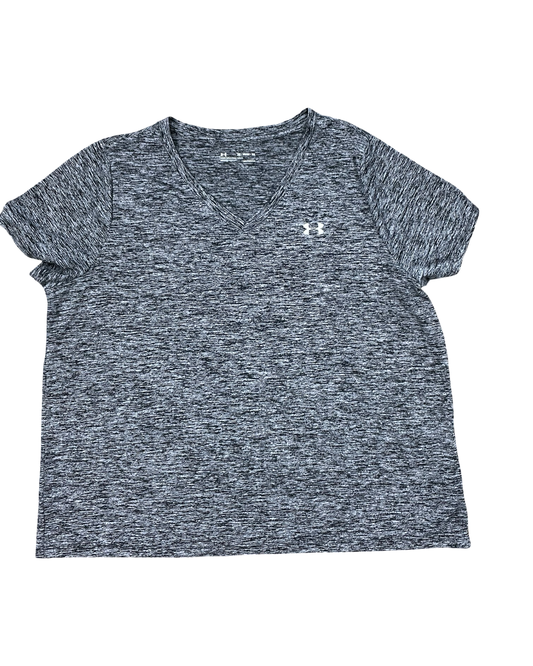 Athletic Top Ss By Under Armour In Grey, Size:2X