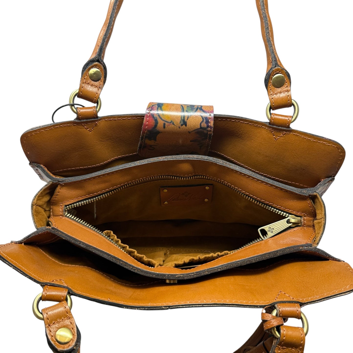 Rienzo Satchel In Summer Drawing Designer By Patricia Nash, Size: Medium