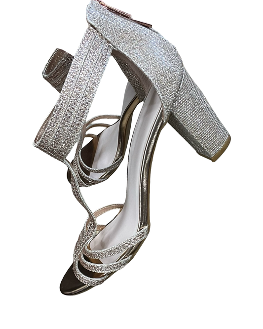 Shoes Heels Block By Clothes Mentor In Gold, Size:8