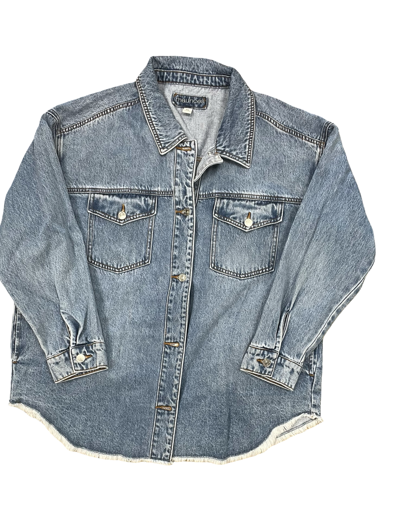 Jacket Denim By Maurices In Blue Denim, Size:Xl