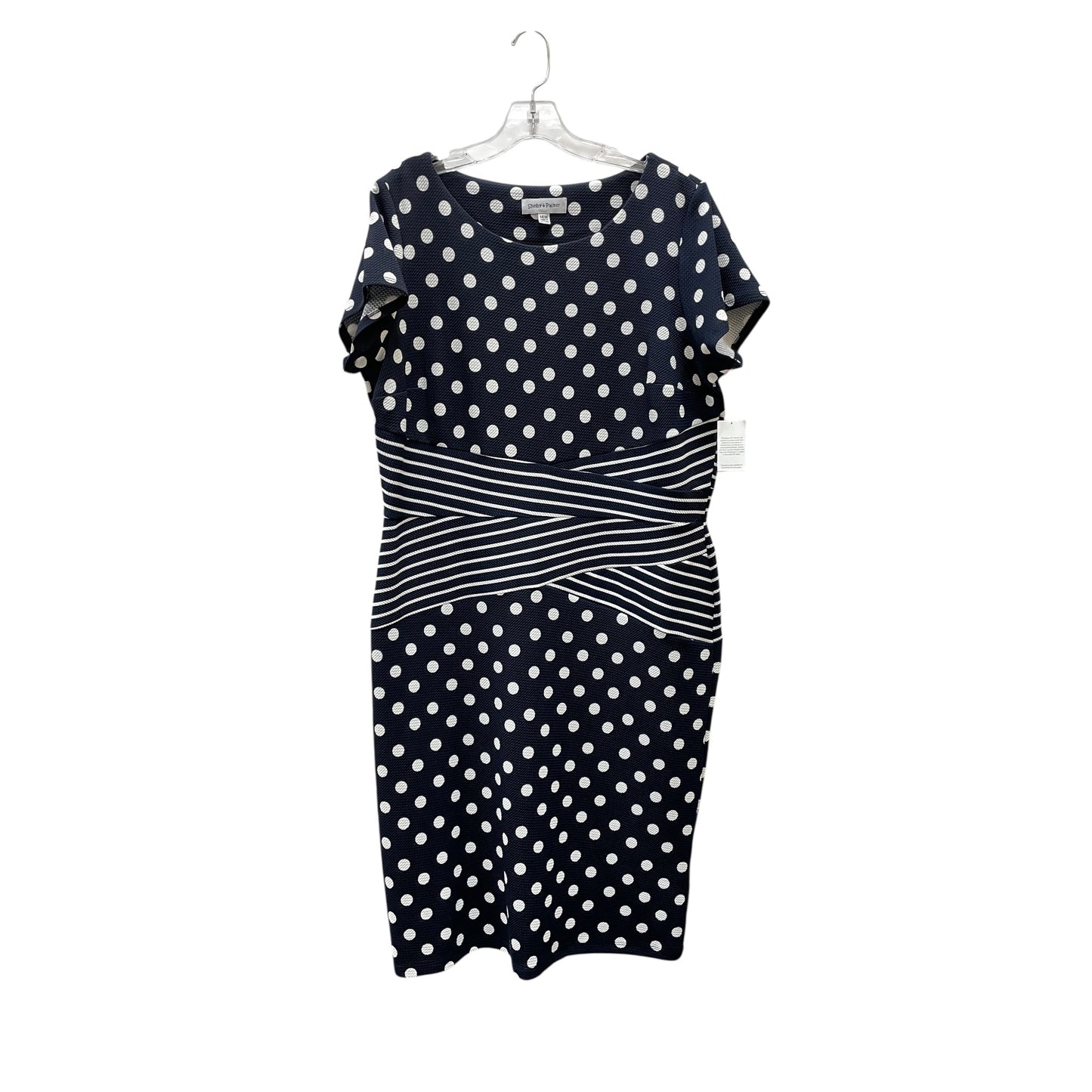 Dress Work By Shelby And Palmer In Blue & White, Size:14