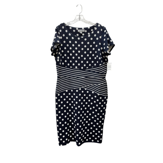 Dress Work By Shelby And Palmer In Blue & White, Size:14