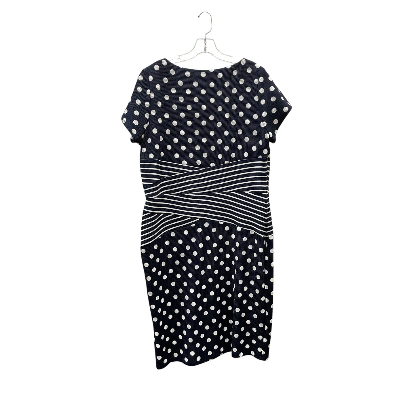 Dress Work By Shelby And Palmer In Blue & White, Size:14