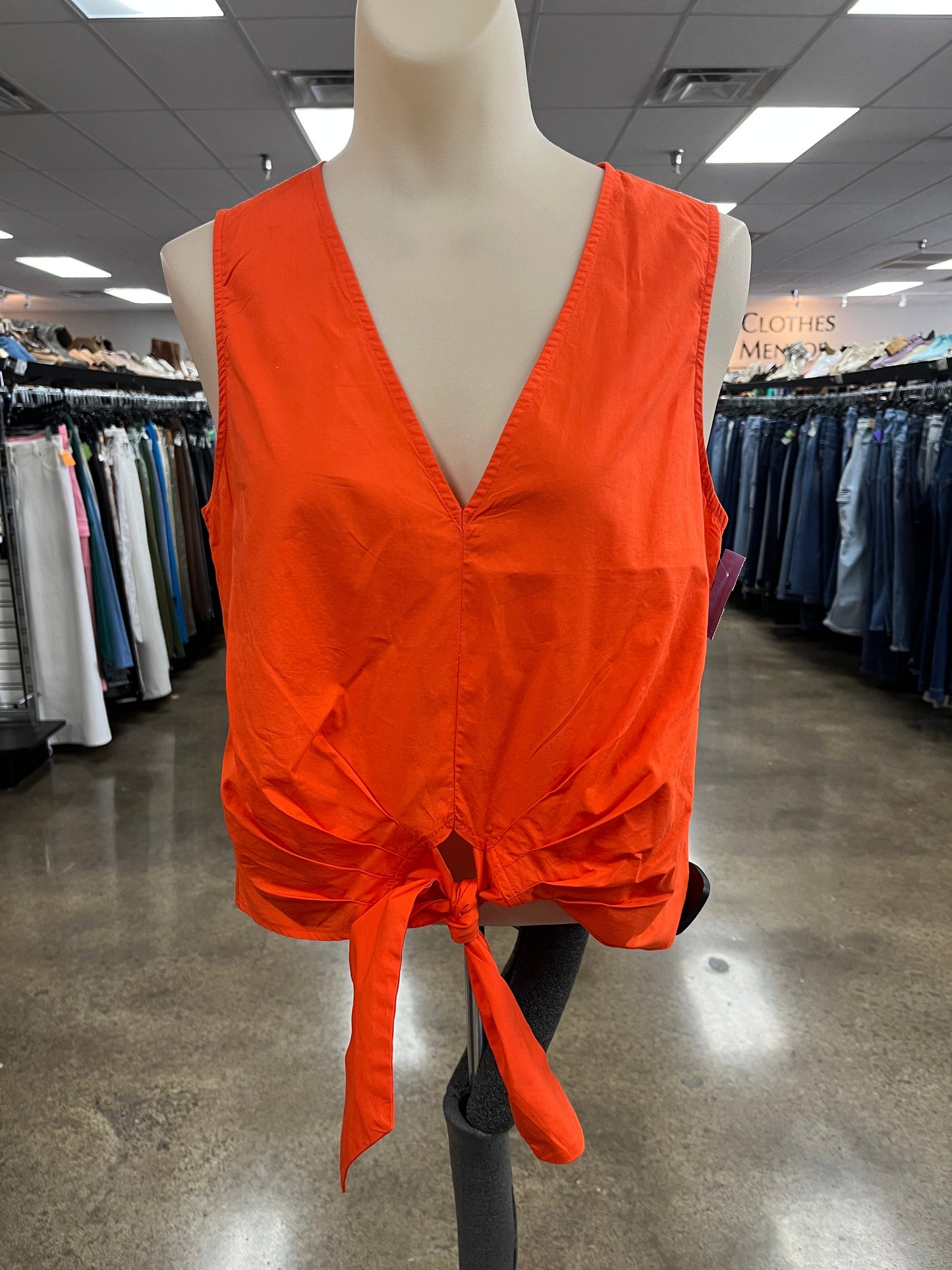 Top Sleeveless By Ramy Brook In Orange, Size:M