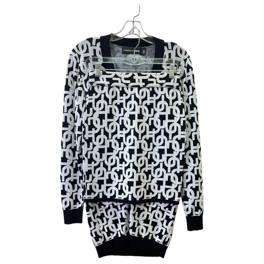 Skirt Set 2Pc By Gabrielle In Black & White, Size:Xs