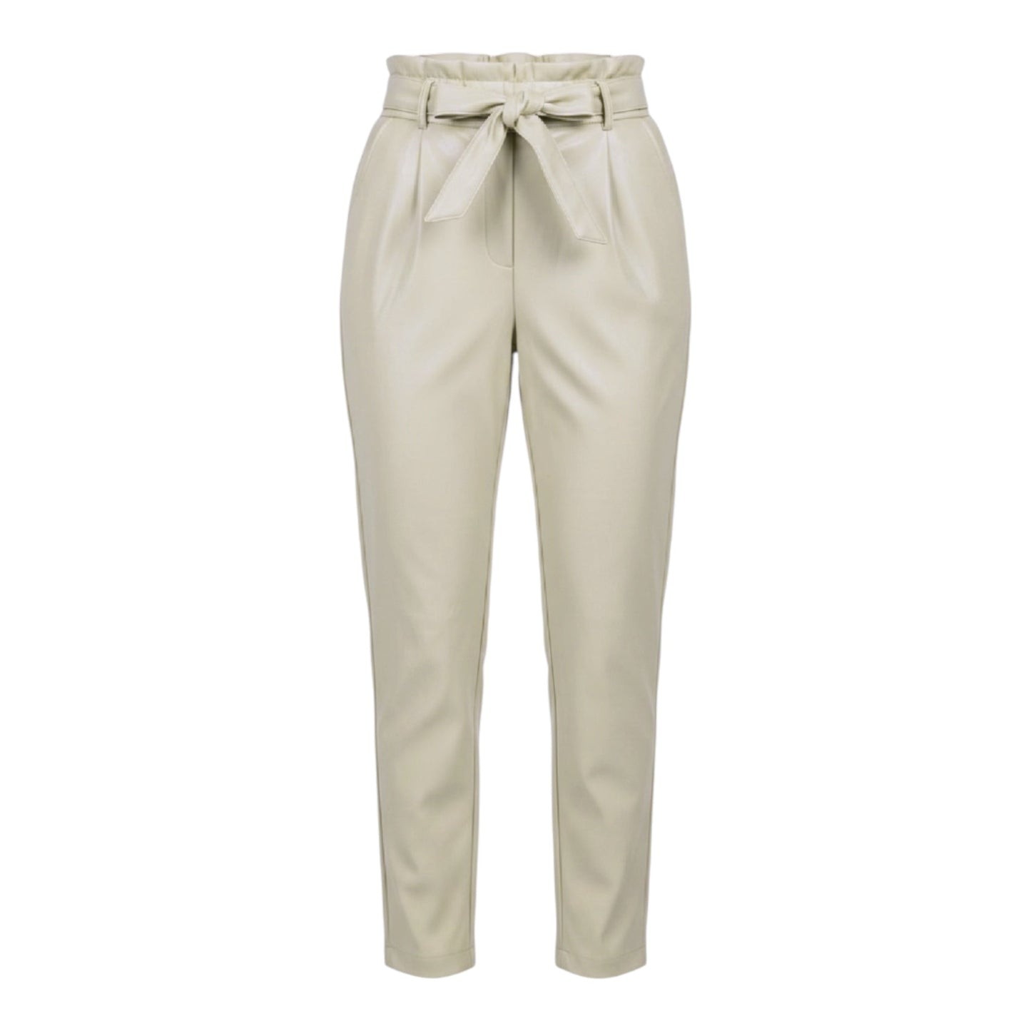 Paper Bag Waist Faux Leather Pants Other By Bagatelle In Cream, Size: S