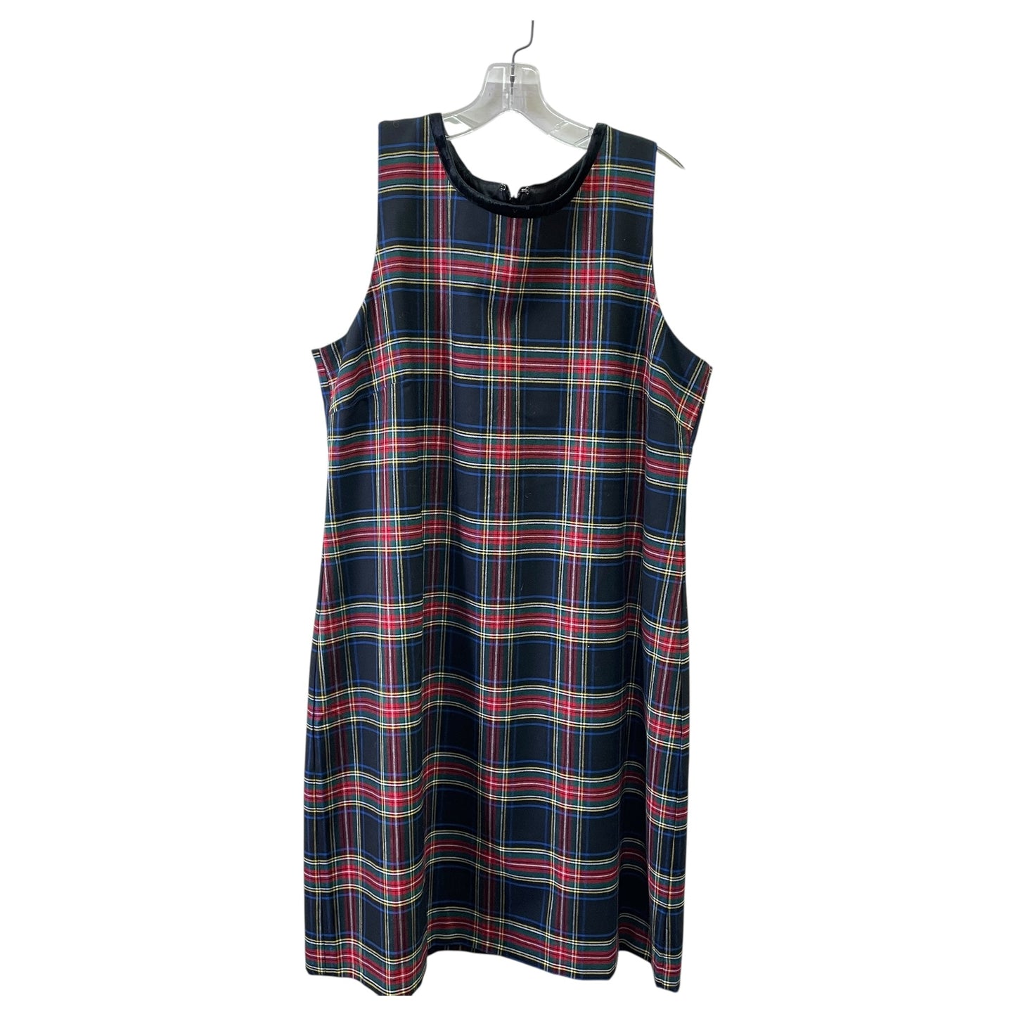 Dress Party Midi By Talbots In Plaid Pattern, Size:16