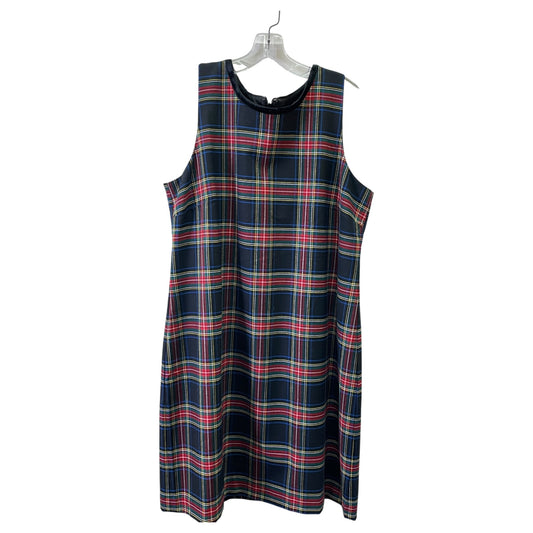 Dress Party Midi By Talbots In Plaid Pattern, Size:16